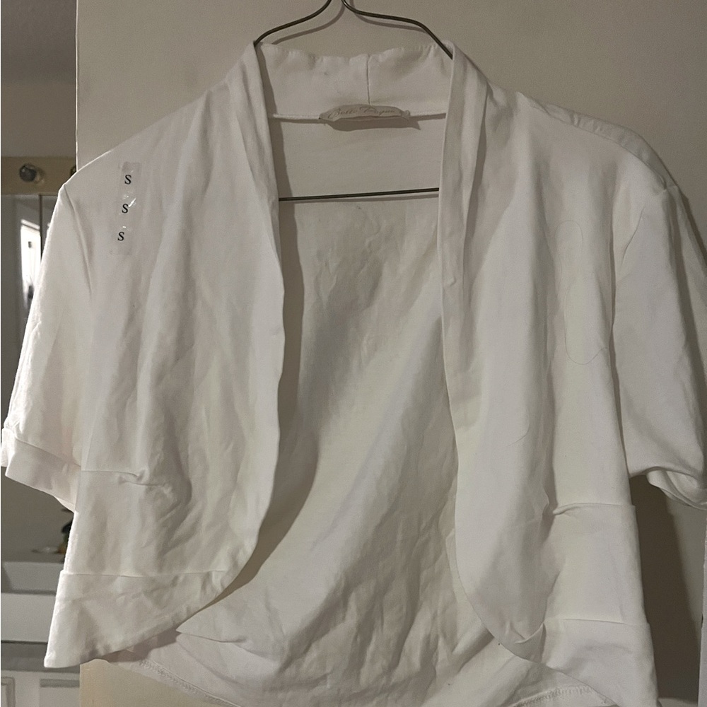 White shrug cardigan!
